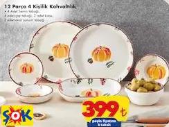 12 PARÇA 4 KİŞİLİK KAHVALTILIK SETİ